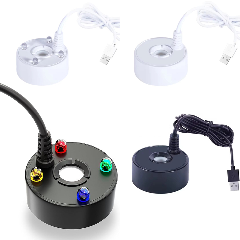 USB 4LED 超音波ミストメーカー、屋内噴水水景池ポータ - Terrarium Fogger Ultrasonic のレビューと価格