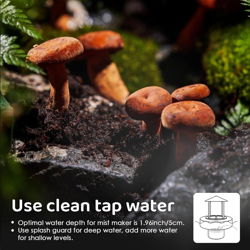 超音波ミストメーカー噴霧器 USB 加湿器カラフルな LED - Terrarium Fogger Ultrasonic のレビューと価格