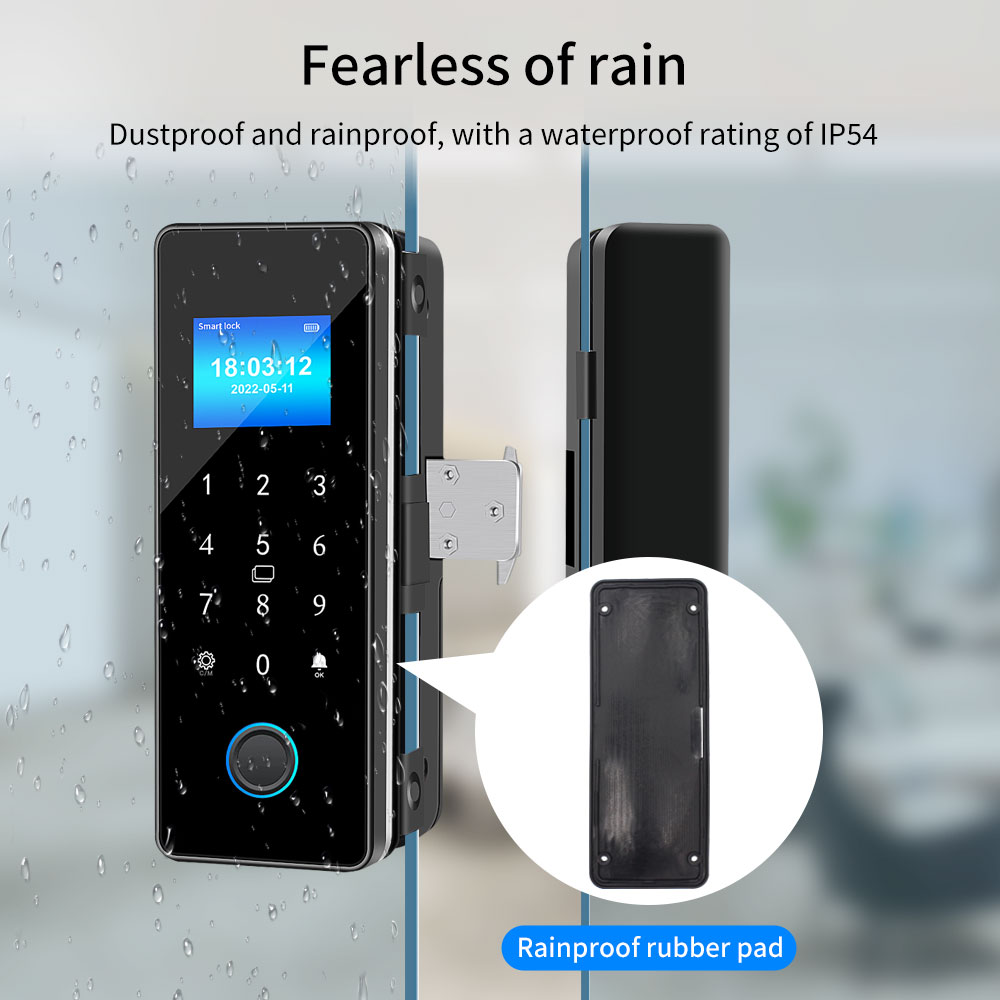 防水電子引き戸ロック,スマート指紋ロック,Bluetooth - Glass Door Hinge のレビューと価格