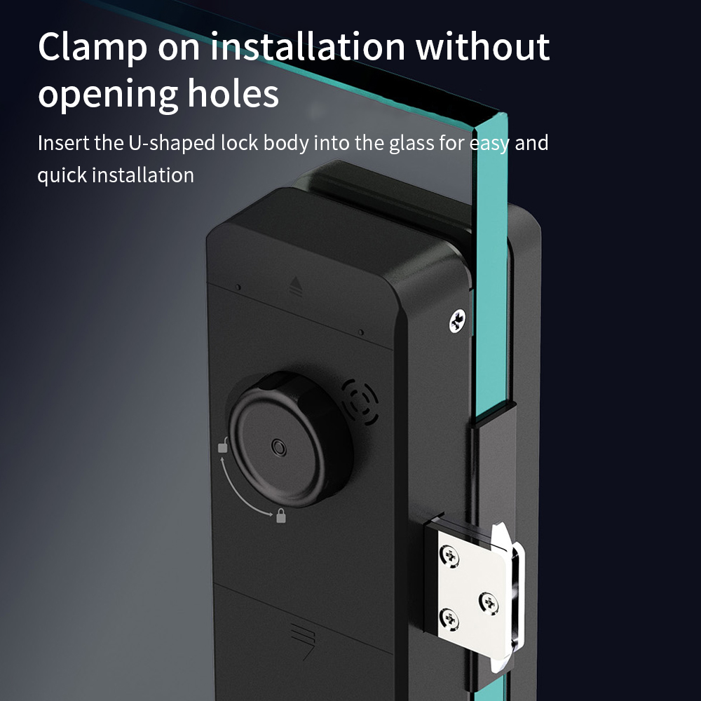 TTLOCK スマートガラスロック 指紋認証 13.56mh - Glass Door Hinge のレビューと価格